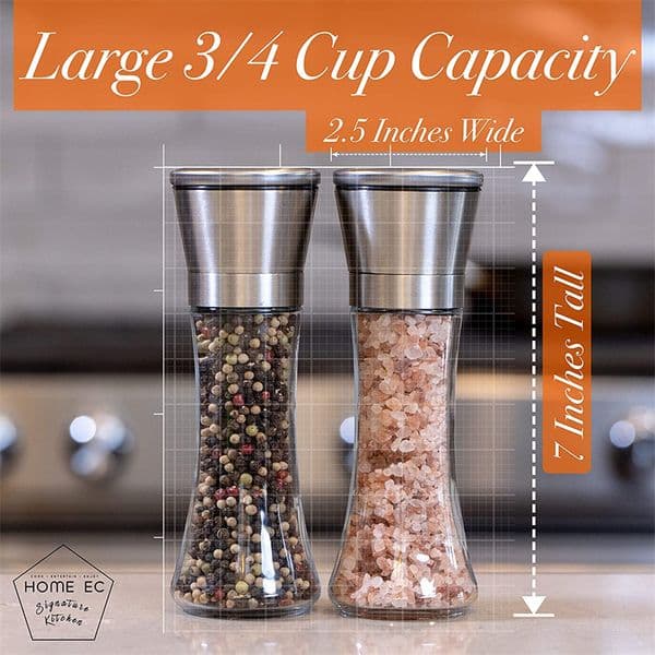 2026 Pieces Pepper Grinder Mills Stainless Steel Salt And Spice Adjustable Ceramic Grinders Free Shipping