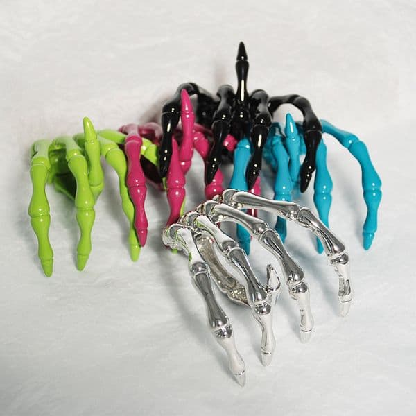 Raf Skeleton Ghost Grab Bracelet Chain Inlaid With Diamonds New Multicolor Armband Fashion Trend Hip-Hop Street All-Match Jewelry