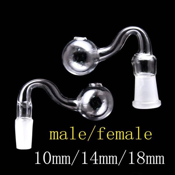Durable Pyrex Glass Oil Burner with Multiple Sizes Ideal Smoking Accesory