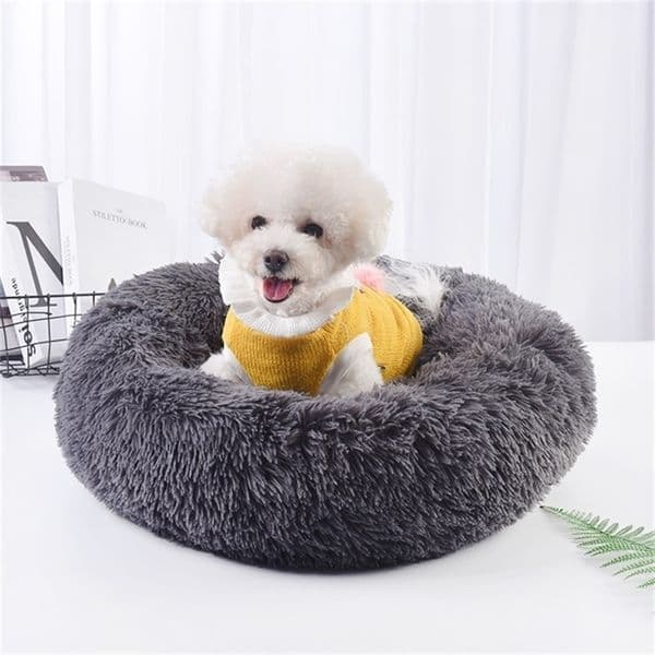 Soft Long Plush Bed For Dog Cat Winter Warm Sofa House Mattress Small Large Pet s Fluffy Kennel Cushion Accessories LJ200918