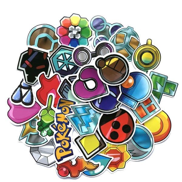 1Set 33Pcs Badge Stickers Mobile Phone Notebook Stationery Box Skateboard Waterproof Stickers