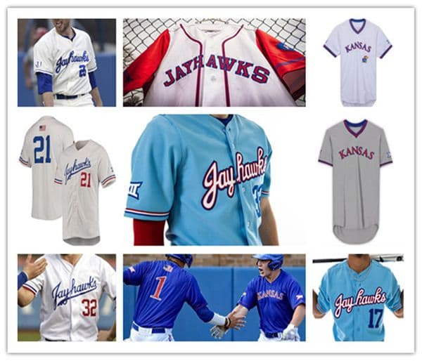 NCAA KANSAS JAYHAWKS KU Baseball Jersey Custom Casey Burnham Maui Ahuna Nolan Metcalf Tavian Josenberger Daniel Ryan Vanderhei Cole Larsen Jack Hammond Upshaw