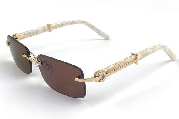 Fashion Designer Sunglasses for Women Man Sunglass Goggle Beach Sun glasses Rimless Frame Luxury Brand Eyeglass 10 Color Optional Eyeglasses With Box Lunette