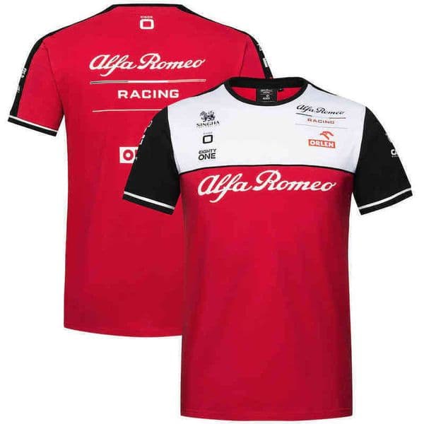 Formula One Racing Alfa Romeo T Shirt F1 Team ORLEN 2022 Team T-Shirt Summer Outdoor Comfortable Quick Dry Short Sve Mens Women Sports Top GXON L260529