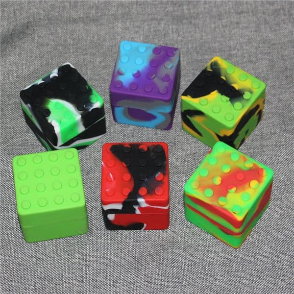 60ml big square Silicone Container box For Wholesale Non-stick Food Grade Safe Wax Oil Concentrate Storage Jars