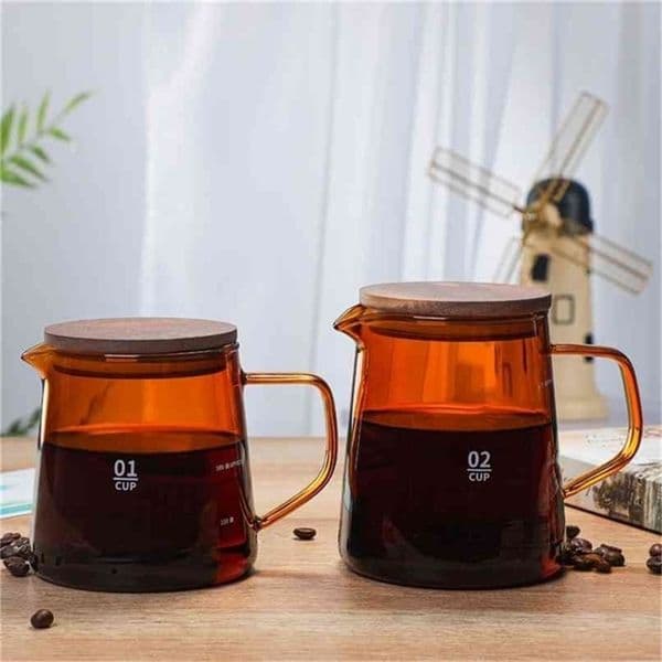 300 500ml Strawberry Coffee Pot Pour Over Glass Range Coffee Server Barista Percolator Clear Coffee Dripper and Pot Set Filters 210408