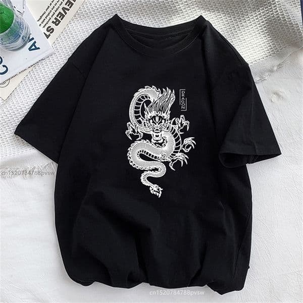 Dragon Print Women Tshirt Polyester Casual Funny t shirt Gift For Lady Yong Girl Top Tee 220530