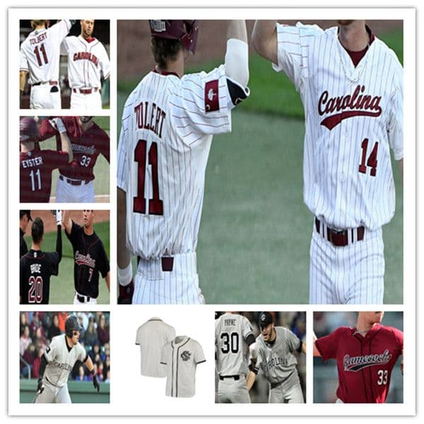 NCAA USC South Carolina Gamecocks Baseball Jersey Eli Jones Will Sanders Andrew Eyster Brandt Belk Braylen Wimmer Michael Braswell Josiah Sightler Madden LeCroy