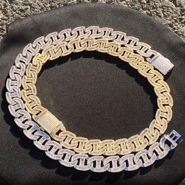 Mens Iced Out Chains Necklaces High Quality Gold Cuban Link Chain Fashion Hip Hop Necklace Jewelry