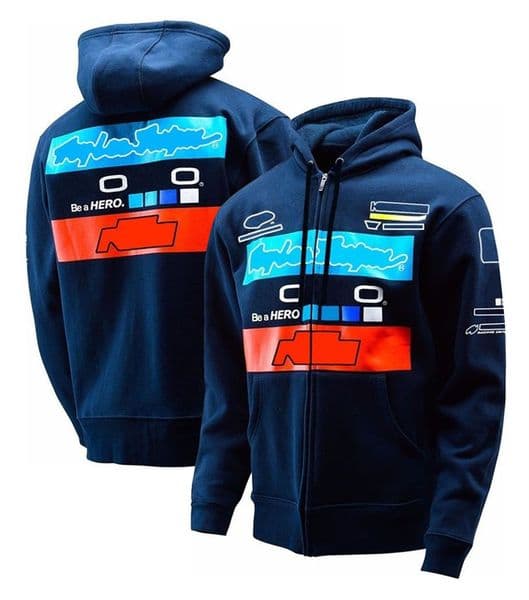 Motorcycle racing sweatshirt cross-country zipper sweatshirt leisure sports hoodie