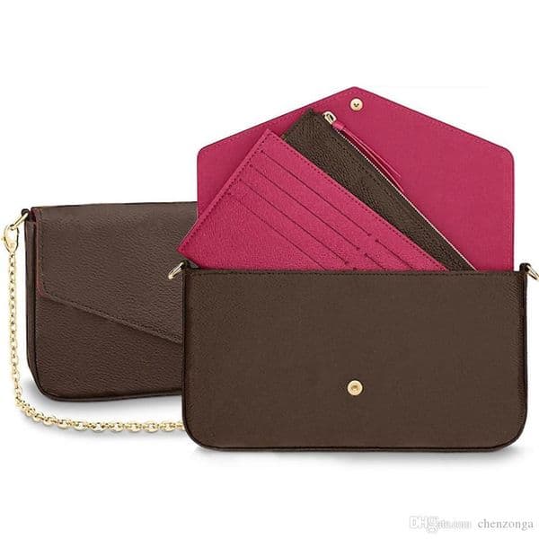 Designers POCHETTE 3 pcs/set Wallets crossbody bag Women embossing Leather Handbags Luxurys Womens Chain Shoulder Purse Selling