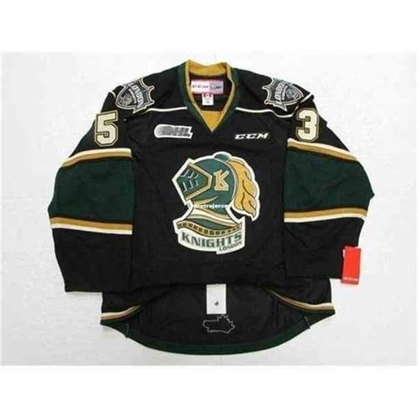C26 Nik1 custom BO HORVAT Cheap LONDON KNIGHTS OHL THIRD CCM JERSEY stitch add any number any name Mens Hockey Jersey XS-6XL