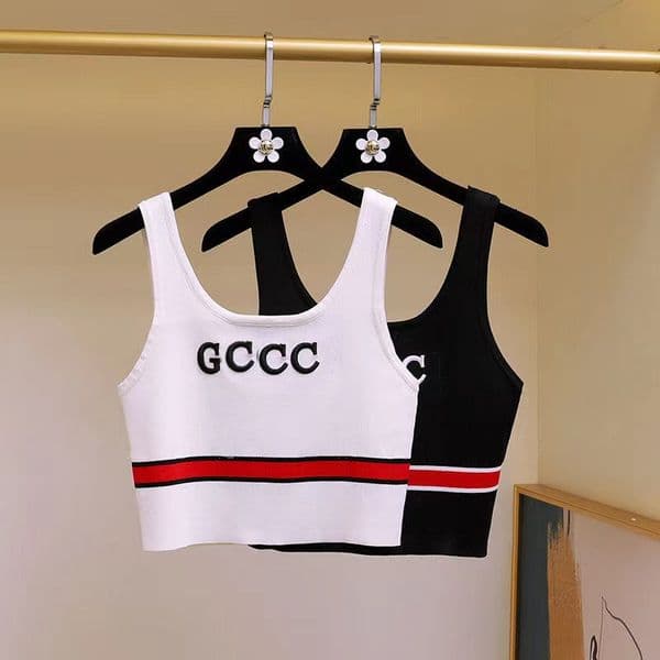 Women's Embroidered Short Vest, Stretch Sports Running Tank Top For Outdoor Travel
