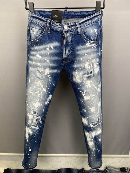 Italian jean pants fashion European and American men's casual jeans high-end washed hand polished quality optimized 98530