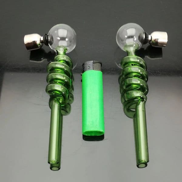 Europe and Americaglass pipe bubbler smoking pipe Colorful multi-spiral glass filter pot