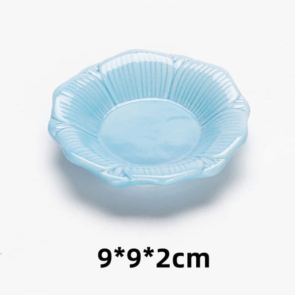 Ceramic Incense Burner Solid Color Lotus Incense Holder Fragrance Lamps Home Tea Ceremony Ornaments Without Holes 9x9x2cm Quemador De Incienso De Ceramica