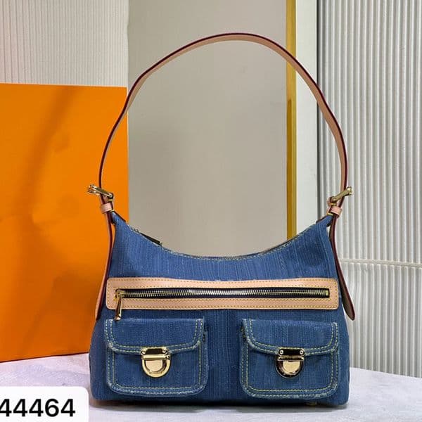 Denim Vintage Shoulder Bags Handbag Old Flower Underarm Bag Print Purse Backpack Gold Pouch crossbody bags designer women bag