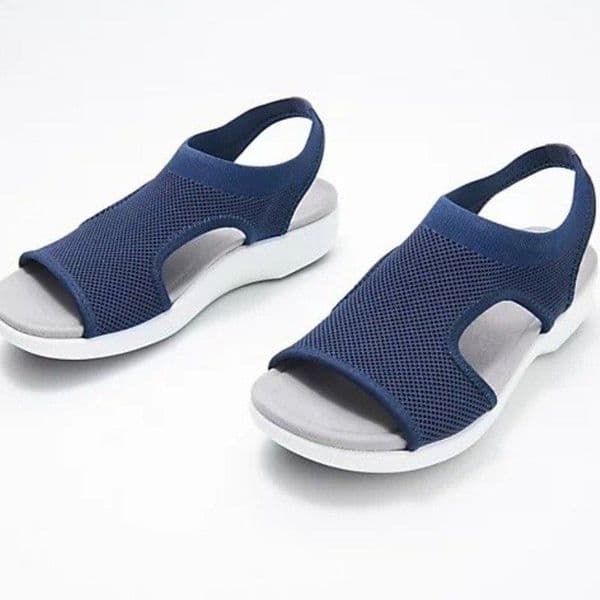 Toe Elastic Women Peep Net Summer Ladies Casual Shoes Sandals Flat Hook Loop Plus Size Female Fashion Comfort 2024Sandals 72742 2024 54773 28865DOUNabc