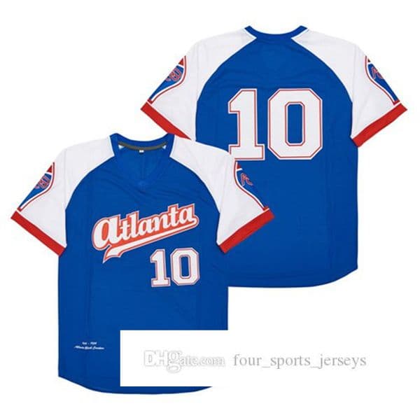 10 44 Atlanta Black Crackers Pullover Movie Baseball Jersey