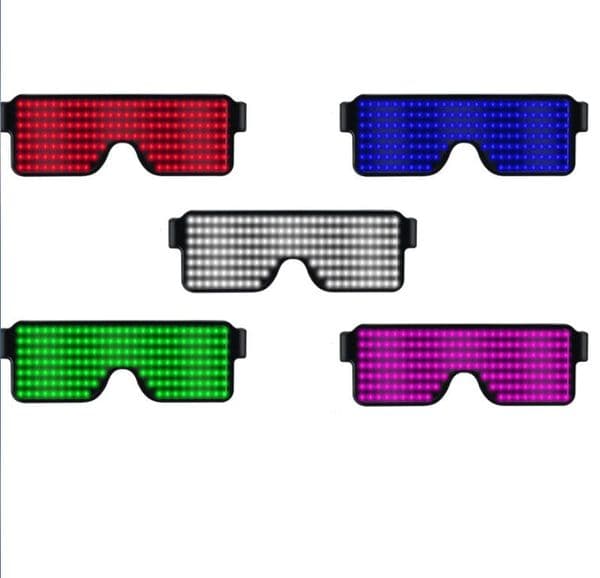 LED Light Up Glasses Party Favors Festivel Glow Up Flashing Display DIY Animation Shutter Shades Atmosphere props