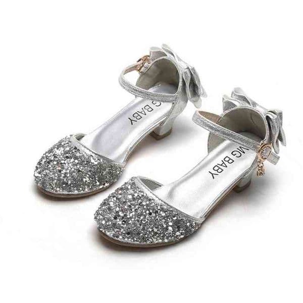 Summer High Heel Princess Sandals Children Glitter Leather Girls Kids Shoes For Dress Weddin Party Sneakers