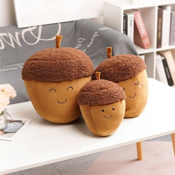 Lovely Acorn Shape Throw Pillow, Kids Room Decorative Nuts Family Cushion, Chestnut Egg Soft Pillow Sofa Cushions 220507