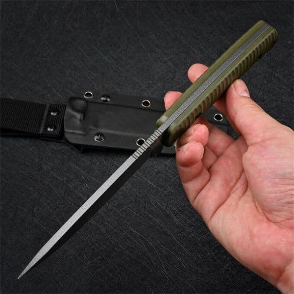 539GY Survival Straight Knife DC53 Titanium Coationg Drop Point Blade Full Tang G10 Handle Fixed Blade folding knife Knives With Kydex