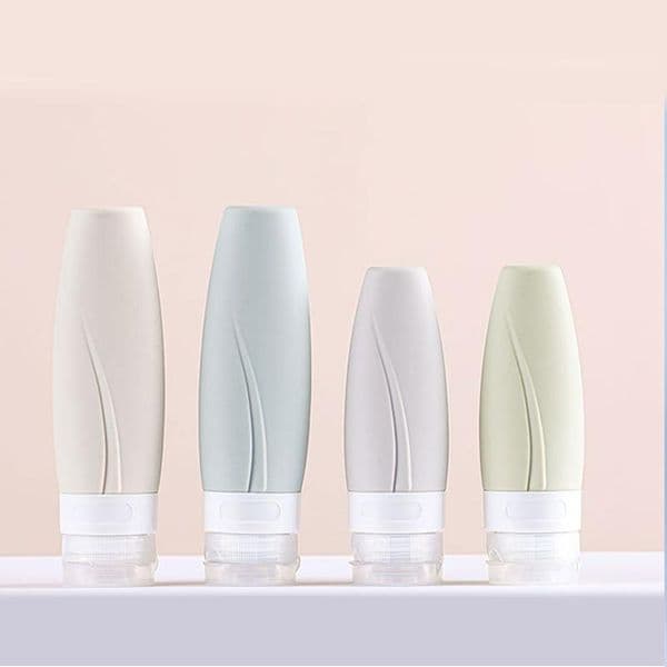 60ml 90ml Silicone Travel Bottles Set - Leak Proof Cosmetic Toiletry Containers for Shampoo,Lotion Soap,Shampoo Liquids, Conditioner Travel Size Refillable