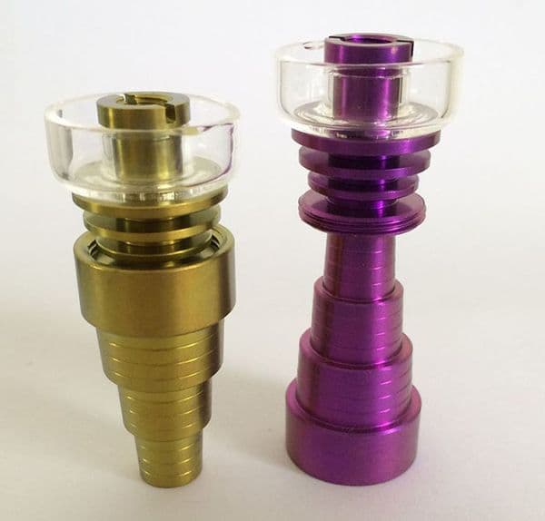 For Glass Bongs Highly quality Colorful Domeless With Bowl Titanium Nails 10mm 14mm 19mm Female Male Joint Quartz Banger Nail