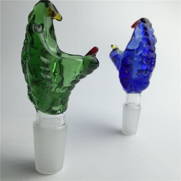 Thick Glass Bowl with 14mm 18mm Male Pyrex Green Blue Glass Smoke Bong Bowls Snake Style for Water Smoking Pipe