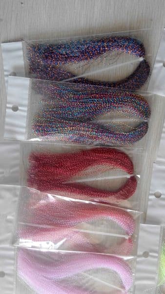 10bags lure DIY making crystal flash hair line