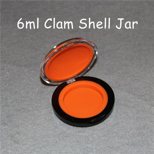 colorful plastic jar with silicone liner nonstick 6ml wax acrylic container plastic oil jar lined silicone container dab wax hash oil jars