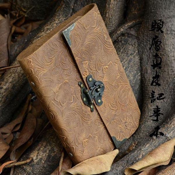 wholesale Wholesale-Authentic cowhide hardcover book diary password with lock notepad genuine leather European retro notebook free shipping