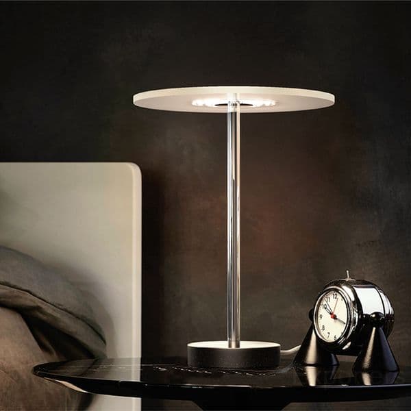 LED Modern Table Lamps Frameless Round Acrylic Nanometer Guide Plate Desk Lamp Bedroom Lamp Office Living Room Light Fitting Transparent