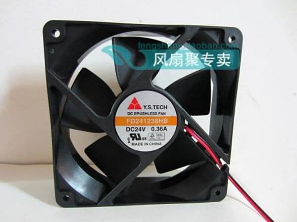 original Y.S.TECH FD241238HB 12038 0.36A 120*120*38MM 24V 2 wire inverter fan