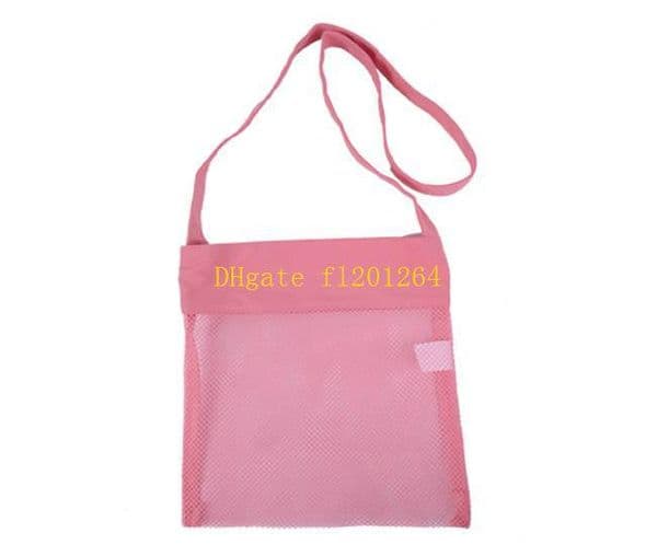 100pcs/lot Free Shipping 24x21cm Small Size Kids Child Children Summer Beach seashell Shell Tote Bag Children Mesh Shell bag