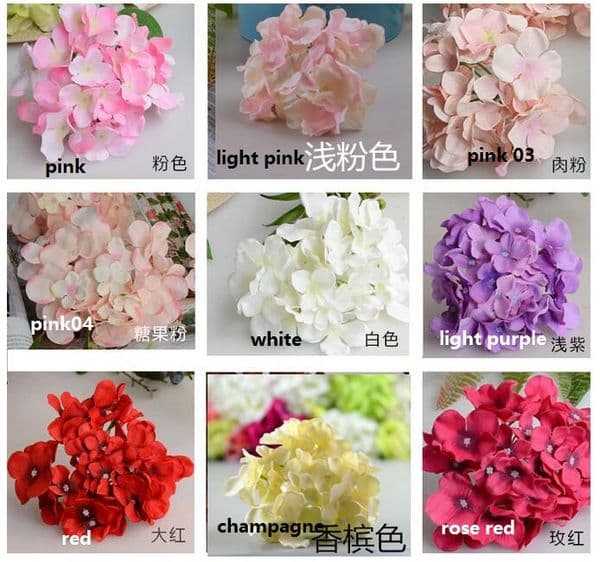 Silk Artificial Hydrangea Flowers HEADS Diameter about 15cm Home and wedding Ornament Decoration free shipping FB015
