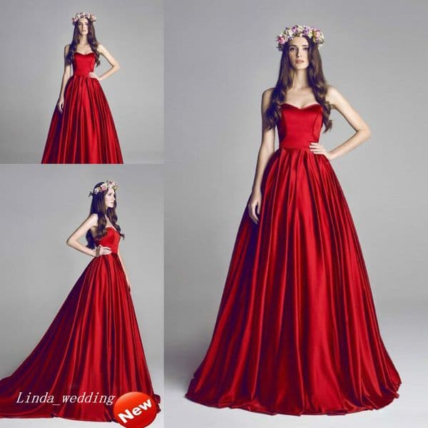 Amazing Hamda Al Fahim Red Evening Dress High Quality Sweetheart Long Women Wear Special Occasion Dress Prom Party Gown