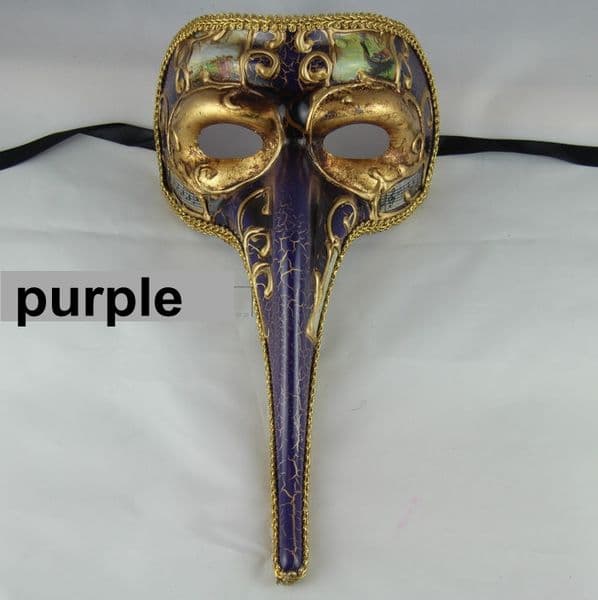 Dayses masked ball costume party High quality Venice Italy mask Carnival whimsy long elephant nose mask Hallowmas trunk mask