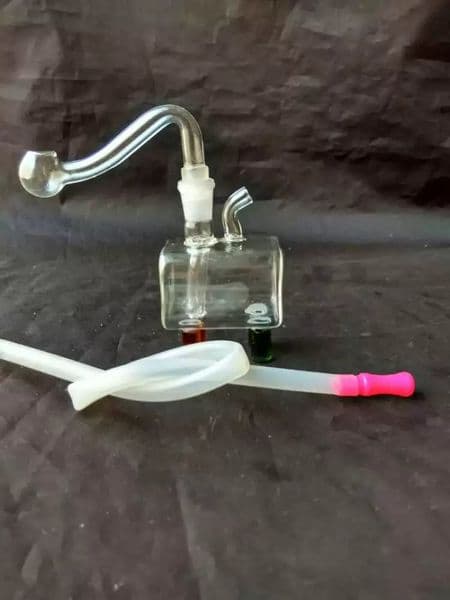 Smoking pipes hookah Oil Burner Pipe Smokings Glass Bowl Smoking Accessories Small cube water bottle