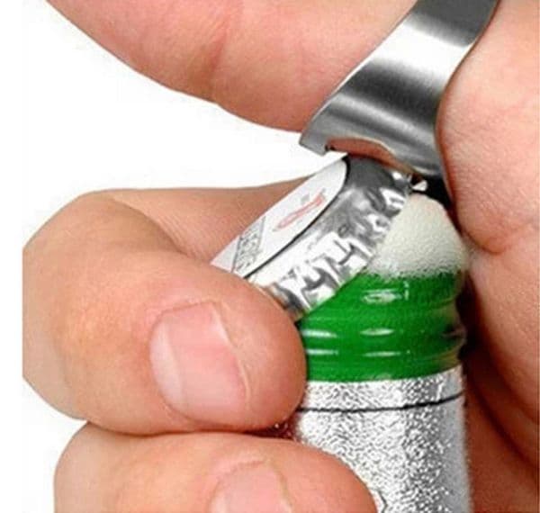 Portable Stainless Steel Beer Bar Openers Tool Finger Ring Bottle Opener bottel favors Fashion Decoration Gadget (24mm 22mm ) Silver Gold Red Black color