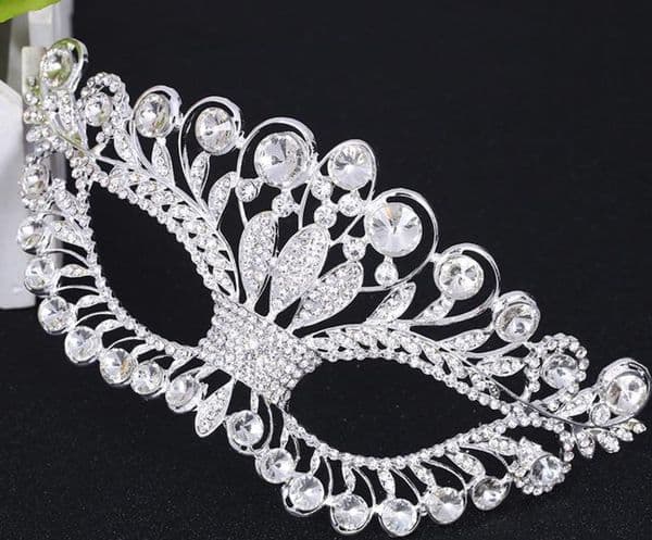 Rhinestone Venetian Masquerade Masks Fashion women sexy Metal eyemask wedding hen night party mask Halloween Christmas festive supplies
