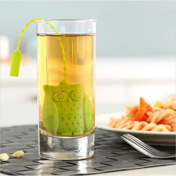 Silicone Owl Loose Tea Infuser Filter Strainer Diffuser Novelty Perforated Birds #R571