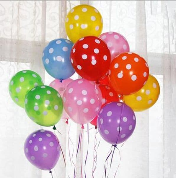 12 inch Latex Polka Dots Balloons Wedding Birthday Balloons Decoration Globos Party Ballon palloncini anniversaire Kid Toys HJIA663