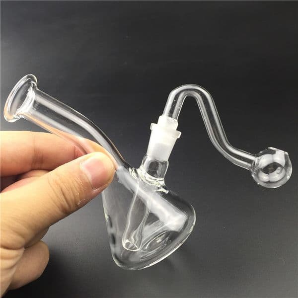 4.3 Inch 10mm Female Bong with 2pcs Pyrex Burner Glass Water Pipe Mini Oil Rig Beaker Recycler Heady Bongs Smoking Pipes