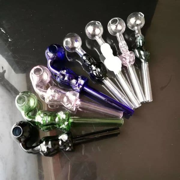 Smoking pipes hookah Oil Burner Pipe Smokings Glass Bowl Mixed color beauty hotpot
