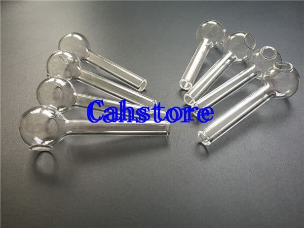MOQ=15PCS Pyrex Glass Oil Burner Pipe Clear Tube Nail Pipe Thick smoking tobacco pipe