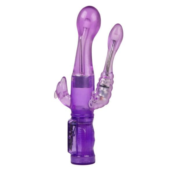 BAILE Clitoris+Anal+Vagina G Spot Triple Stimulation Rotation Rabbit Vibrator Dildo Vibrator Sex Toys for Woman Sex Products 17901