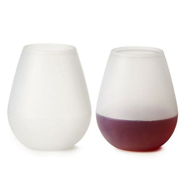 Silicone Wine Glasses 11Oz/350Ml Camping Travel Wine Cups B2