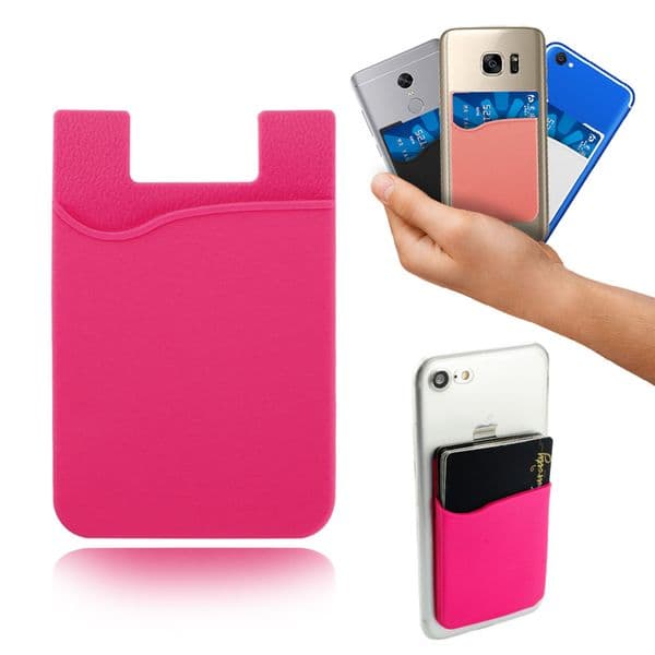 Silicone Wallet Credit Card Cash Pocket Sticker 3M Adhesive Stick-on ID Credit Card Holder Pouch For iPhone Samsung Mobile Phone Cyberstore